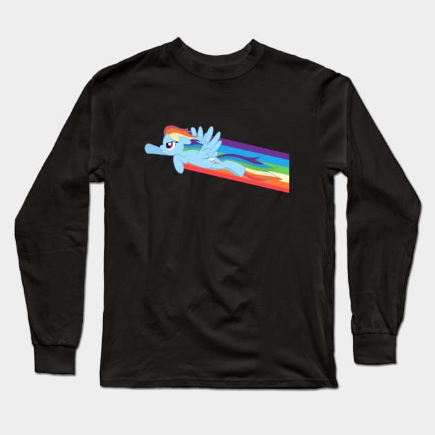 Rocketing Rainbow Dash Long Sleeve T-Shirt by SigmaEnigma